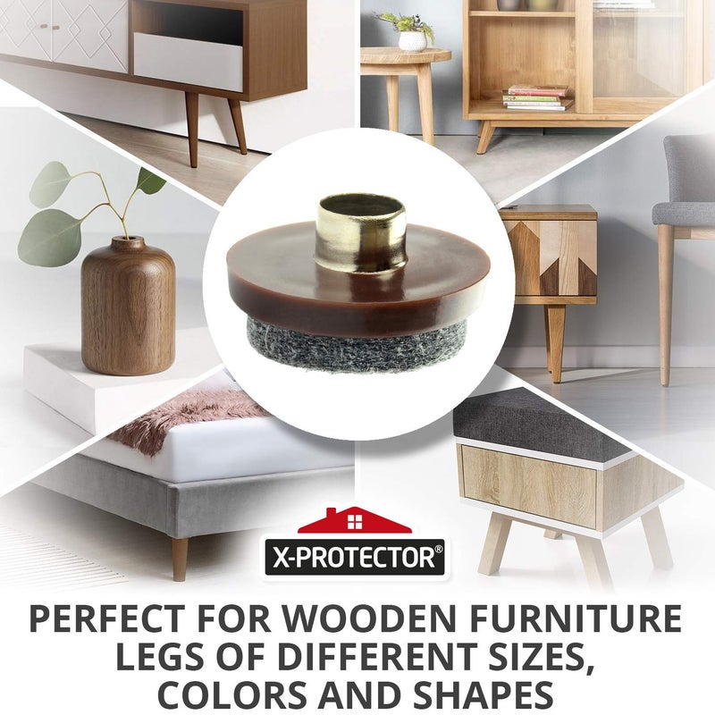 X-Protector Nail On Felt Pads X-Protector - 48 Felt Furniture Pads â€“ 1" Chair Felts Pads for Furniture Feet - Floor Protectors for Furniture Legs - Best Heavy Duty Felt Chair Pads for Hardwood Floors! - Image 3